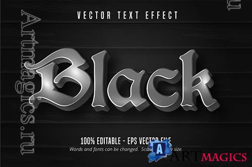 Black - Editable Text Effect, Font Style