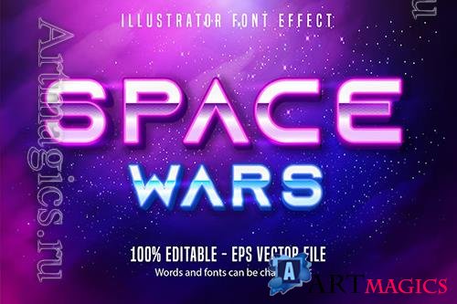 Space Wars - Editable Text Effect, Font Style