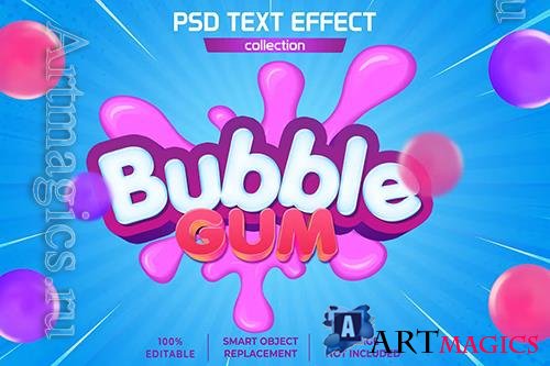 Chewing splash text effect psd