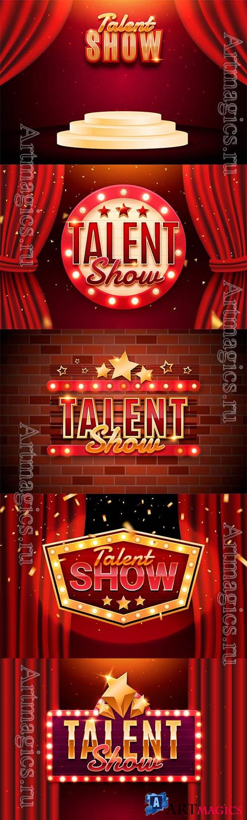 Vector realistic talent show background