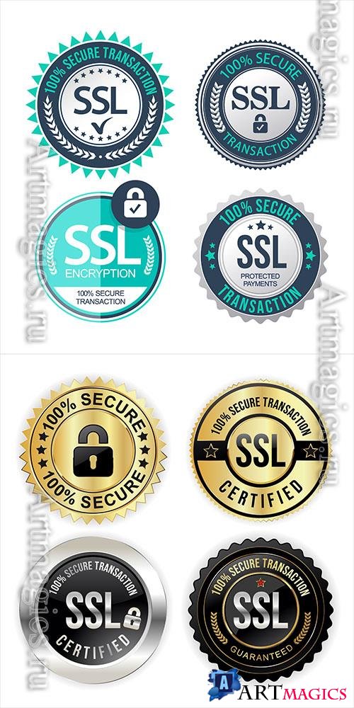 Vector collection of ssl protection secure icon vector illustration vol 2