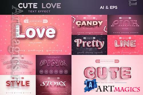 Set of 10 editable text effects, font styles