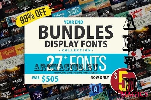 Year End Bundles - Display Fonts Collection