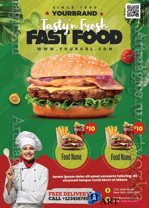 Fast Food Menu Psd Flyer Design