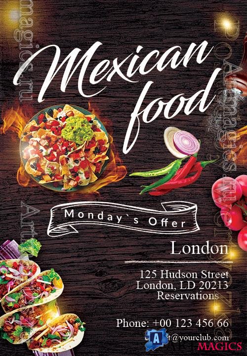 Mexican Food Psd Flyer Design