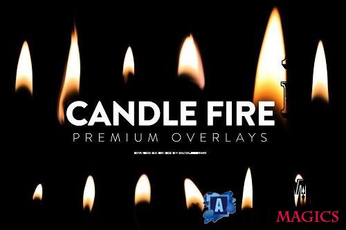 30 Candle Flames Overlays - 6398570