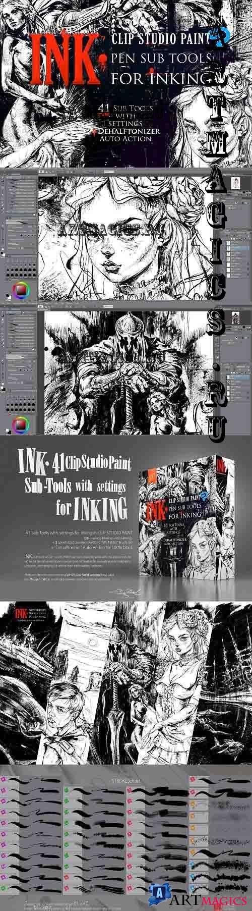 INK 41+ Clip Studio inking brushes - 3462875