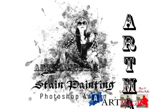 Stain Painting Photoshop Action - 7395530