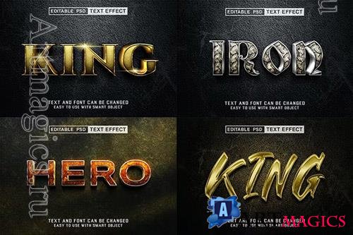 Metal and Gold 3d Editable Text Effect