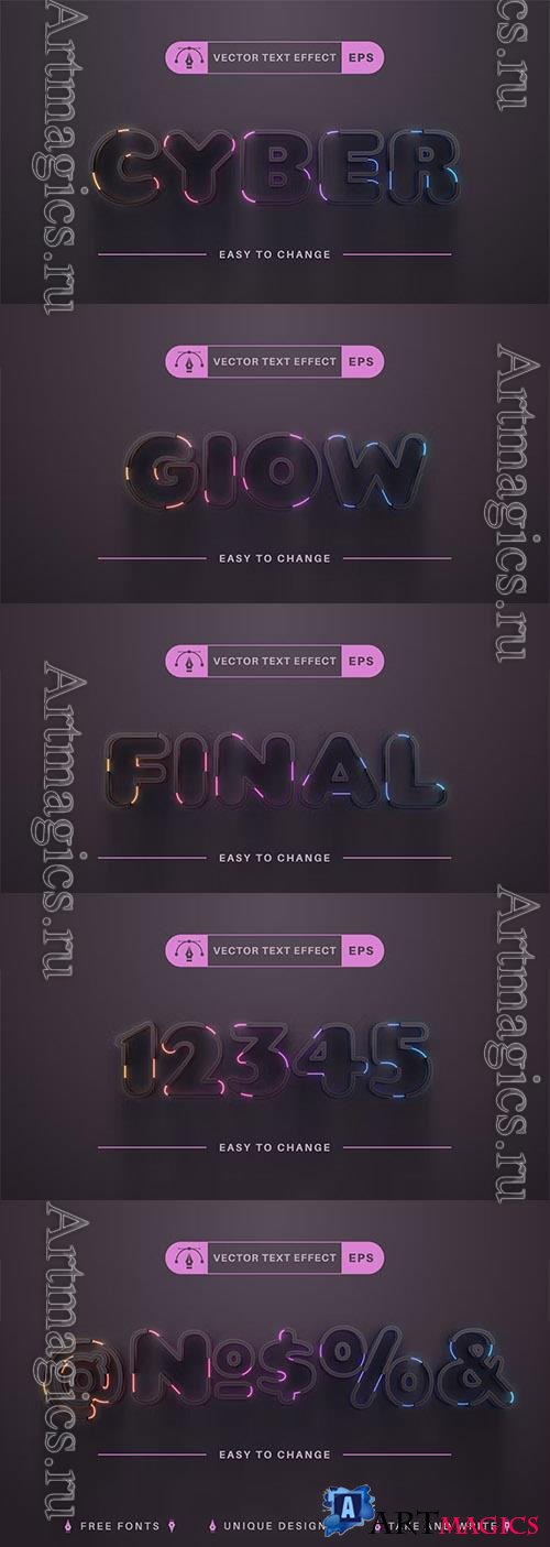 Cyber - Editable Text Effect, Font Style