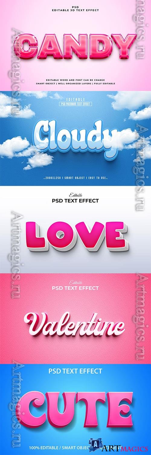Psd style text effect editable set vol 84