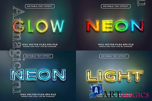 Neon Editable Text Effect