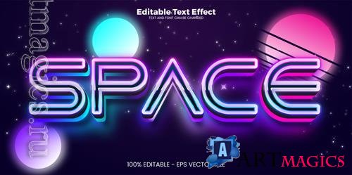 Vector space editable text effect in modern trend style
