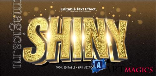 Vector shiny editable text effect in modern trend style