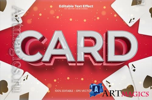 Vector card editable text effect in modern trend style