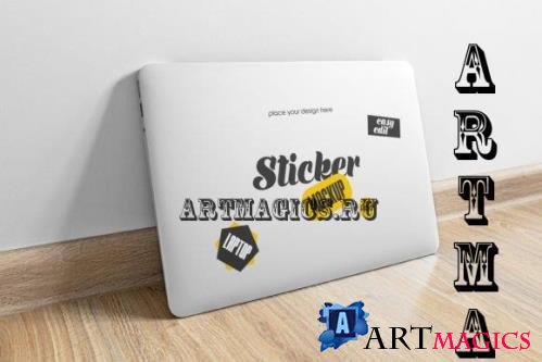 Sticker MacBook Air Mockup - 12167022