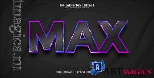 Vector max editable text effect in modern trend style
