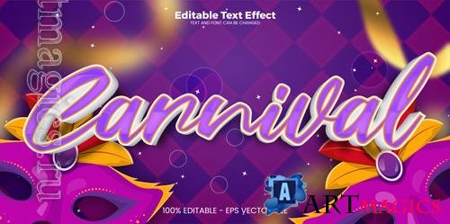Vector carnival editable text effect in modern trend style