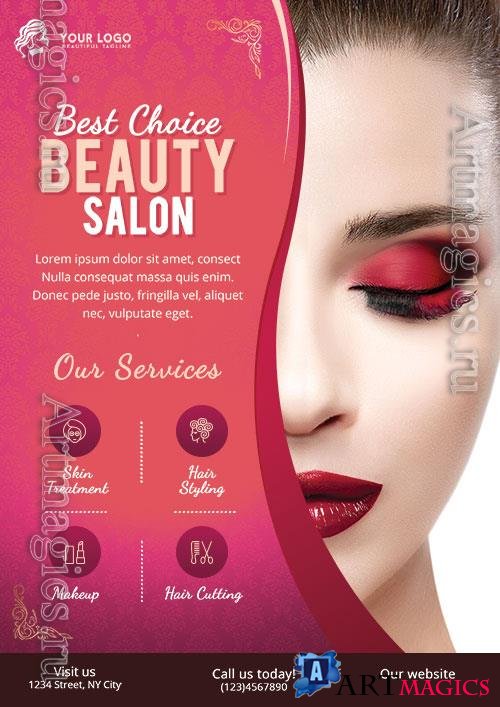 Psd Flyer Beauty Salon design templates