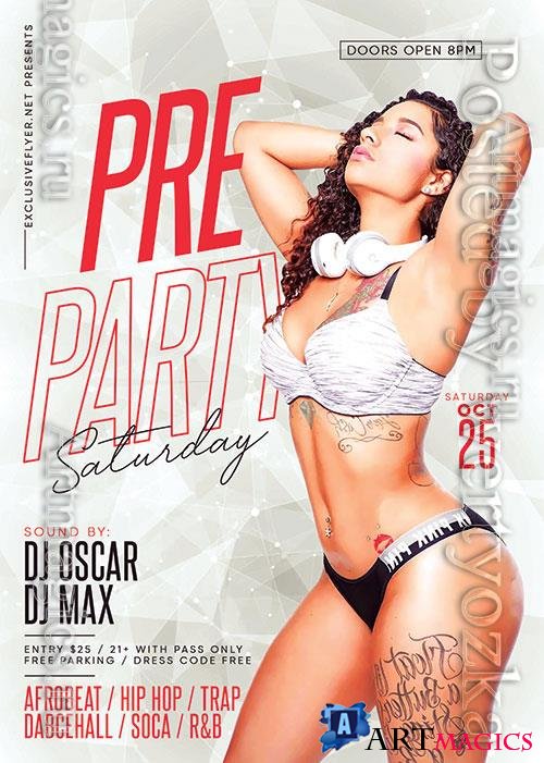 Psd flyer party saturday design templates
