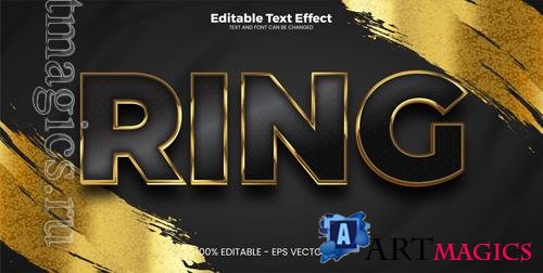 Vector ring editable text effect in modern trend style