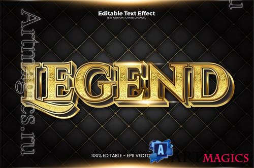 Vector legend editable text effect in modern trend style