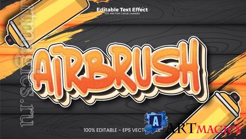 Vector airbrush editable text effect in modern trend style