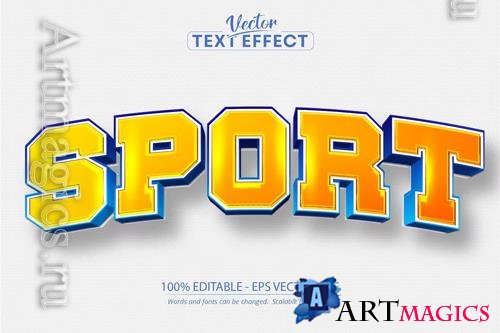 Sport - Editable Text Effect, Cartoon Font Style