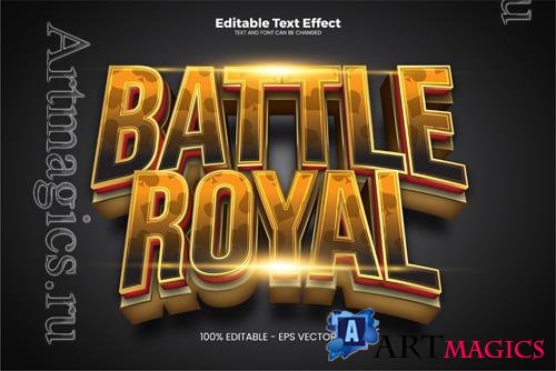 Vector battle royal editable text effect in modern trend style