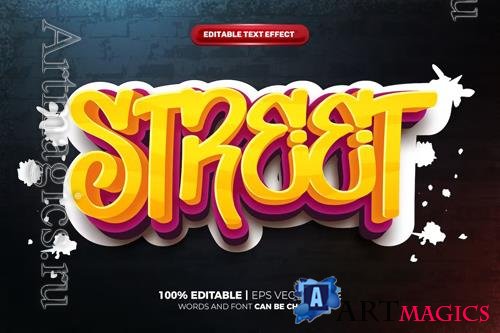 3D street graffiti text effect - EPS file