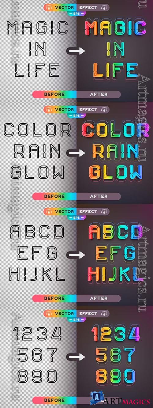 Magic In Life - editable text effect, font style