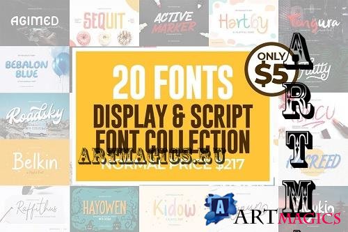 Display & Script Font Collection - 20 Premium Fonts