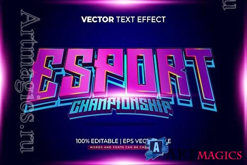 Editable esports championship text effect