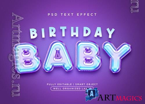 PSD 3d style baby text effect