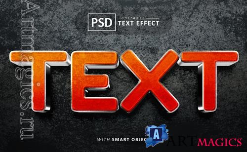 PSD 3d text effects editable