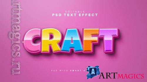 PSD craft text effect
