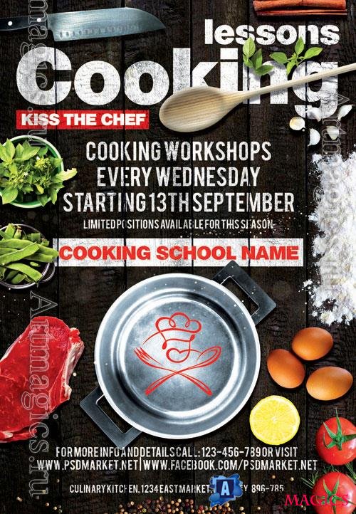 Psd Cooking lessons design templates