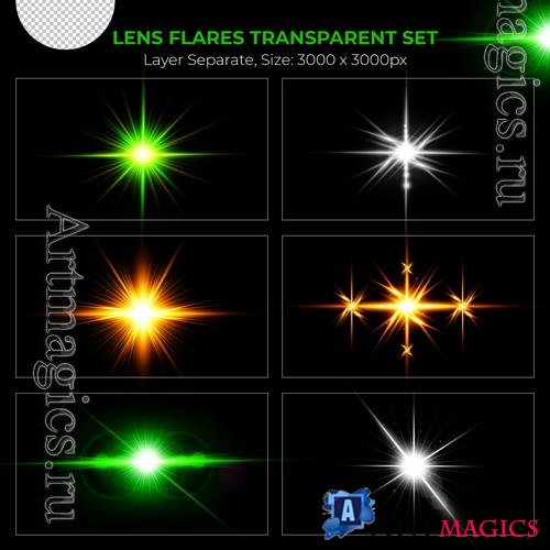 PSD colorful lens flare collection and lighting vol 4
