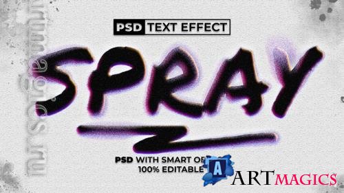 PSD spray text effect style. editable text effect