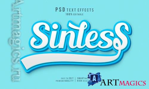 PSD creative sinless 3d text effects