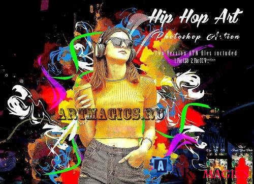 Hip Hop Art Photoshop Action - 12642620