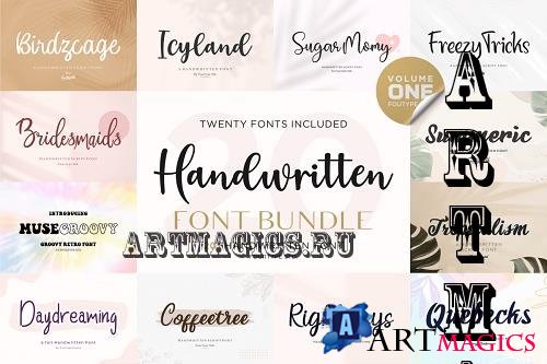 20 Font Bundle Collection Fourtype
