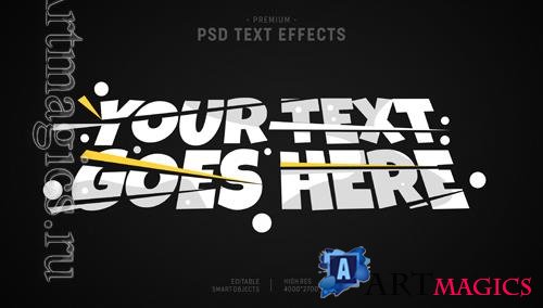 PSD modern editable sliced text effect