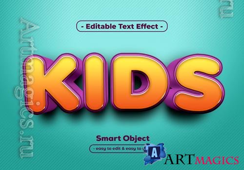Kids psd text style effect
