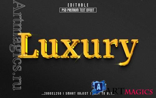 PSD luxury 3d editable text effect psd with premium background vol 2