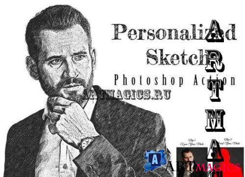 Personalized Sketch Photoshop Action - 12644232
