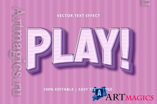 Play 3D - text effect editable