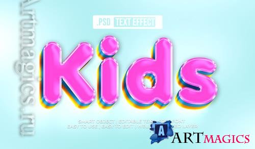 PSD kids text style effect