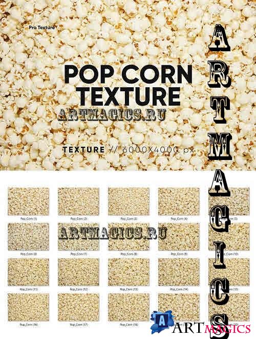 20 Pop Corn Texture - 12698727