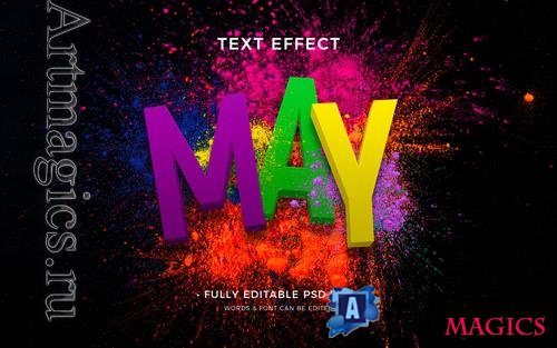 PSD may text effect